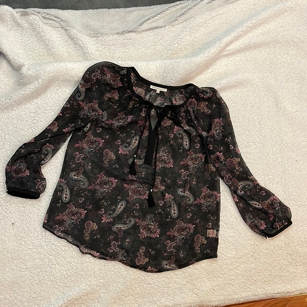 Gorgeous sheer Daniel Rainn blouse XL